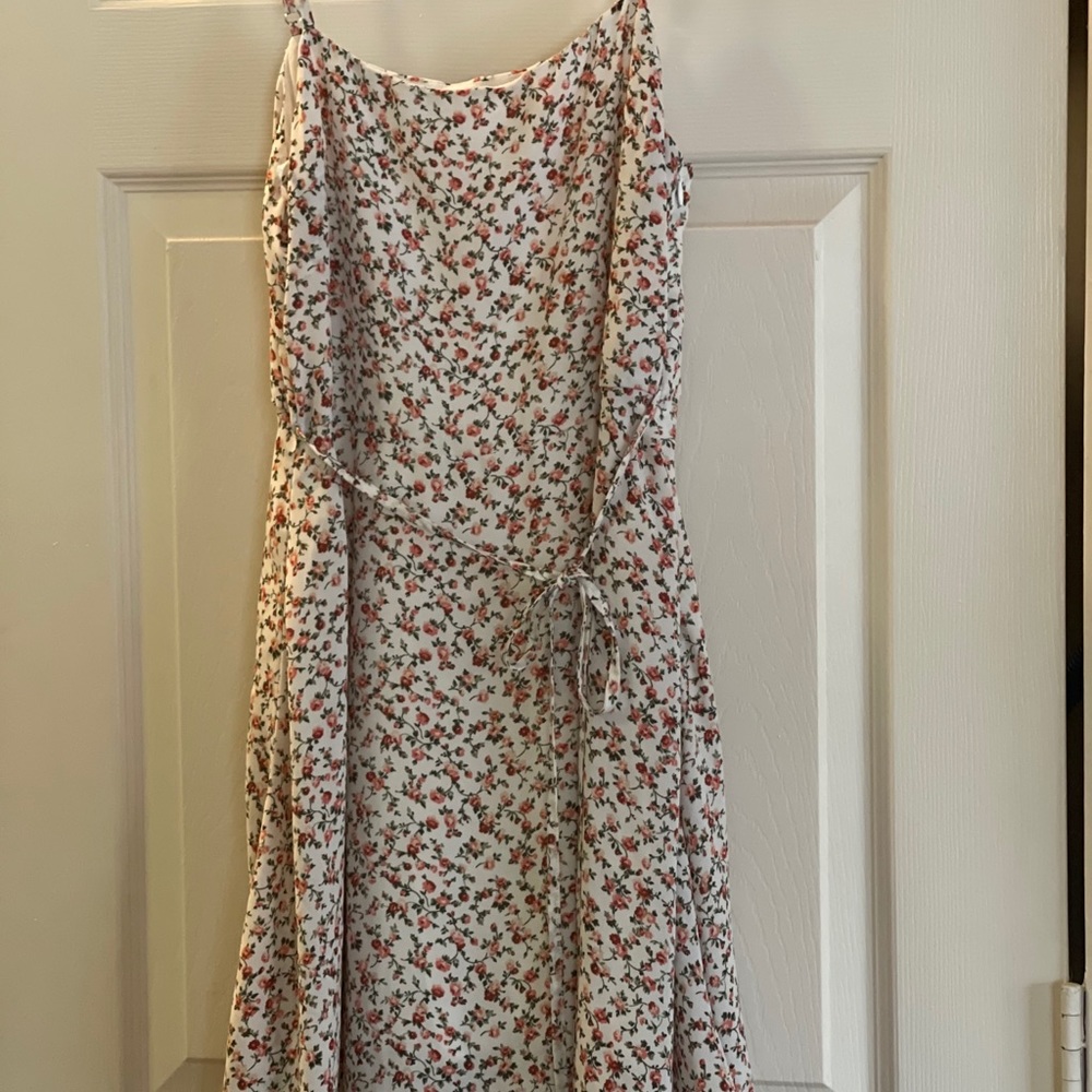 Floral white and pink dress